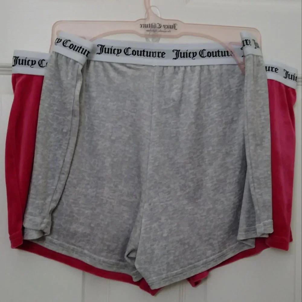 Juicy Couture 2 PK. Lounge Pajama Shorts Size Large